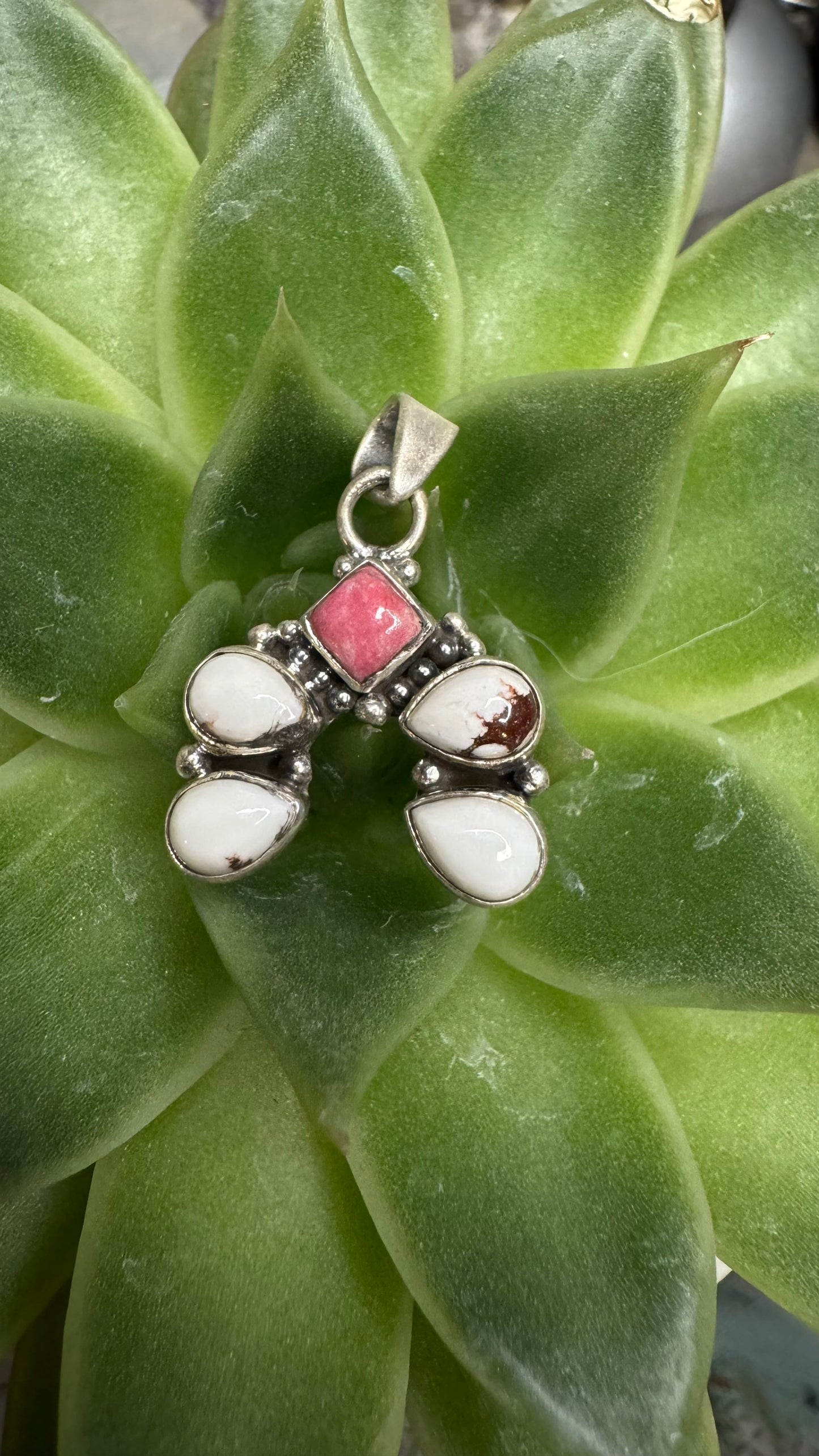Wild Horse & Thulite Naja Pendant