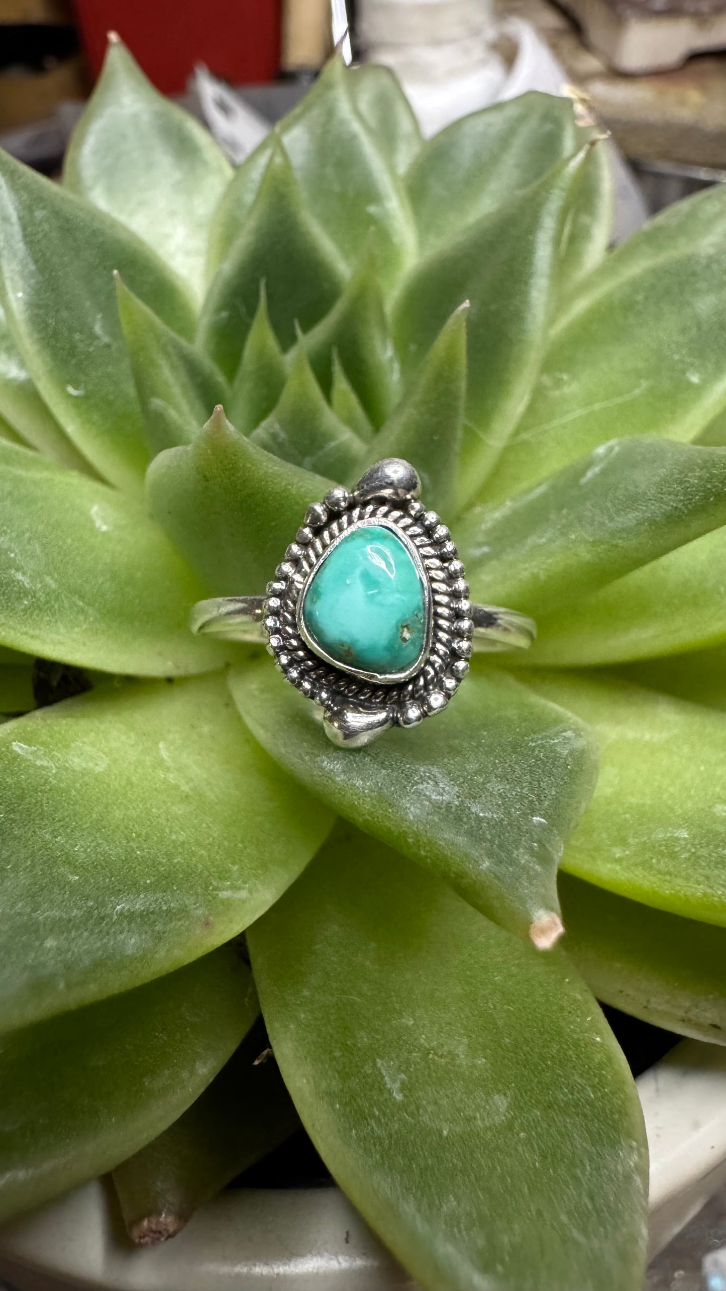 Dainty Emerald Valley Ring size 9