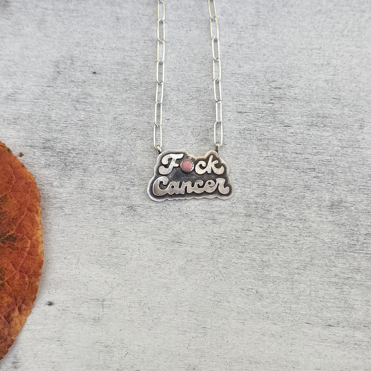 F*ck cancer necklace