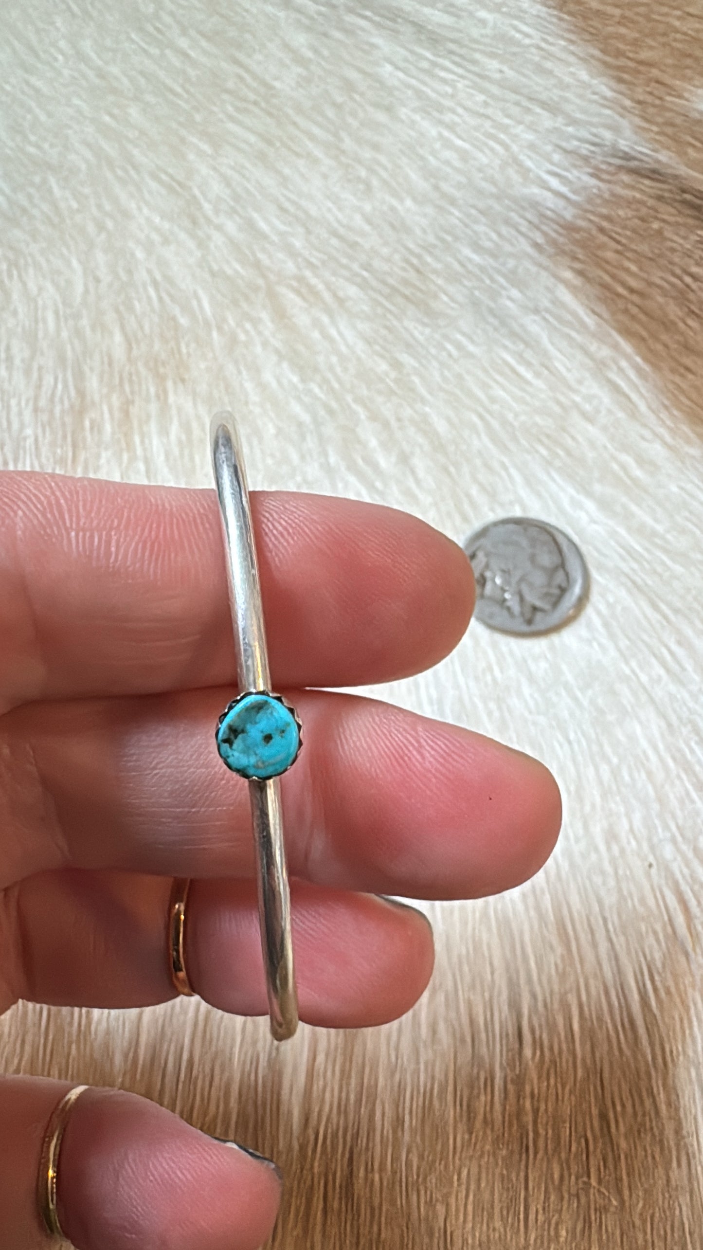 Native Made Turquoise Cuff fits 6-7.5”