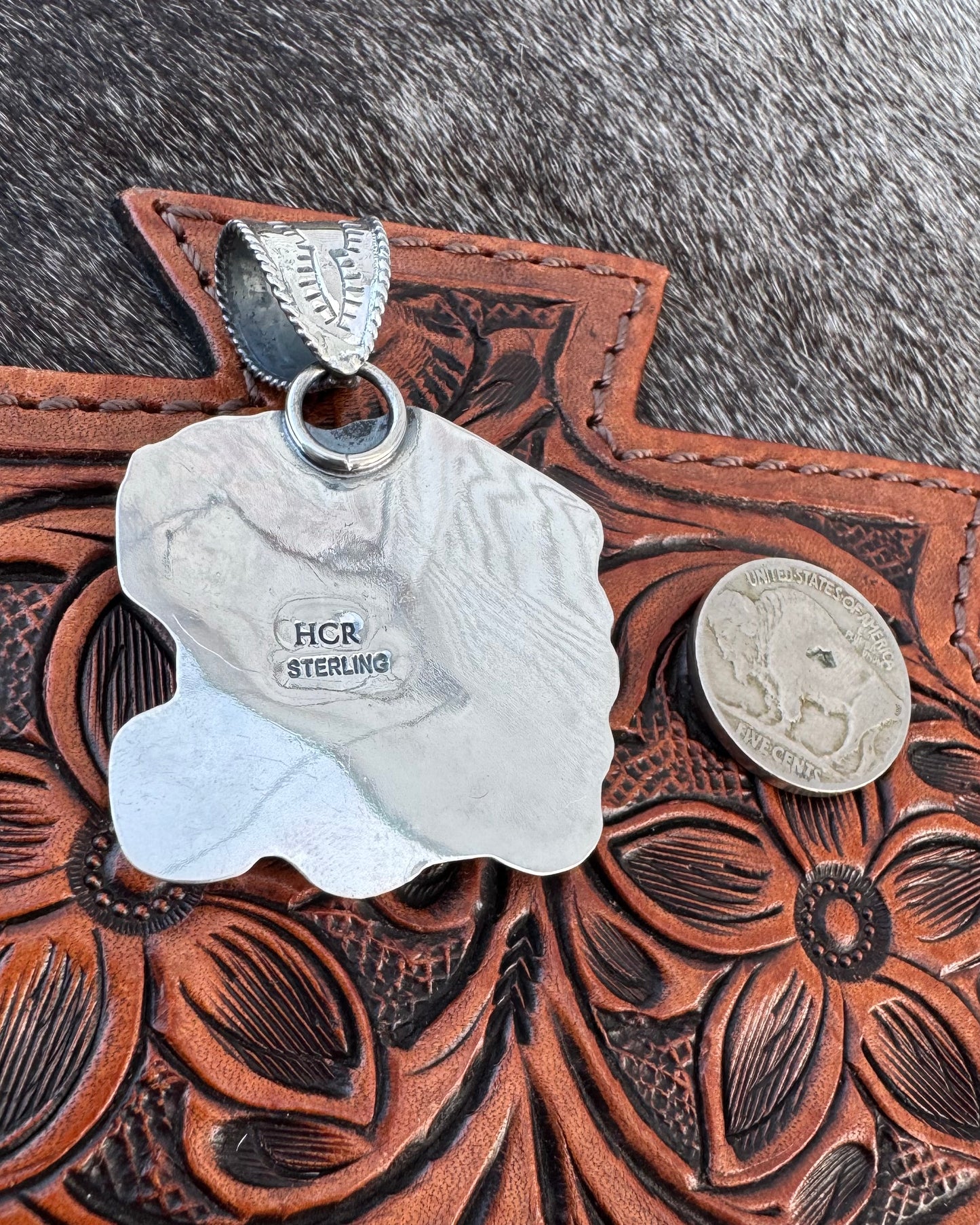 Sprint Car & Turquoise Pendant