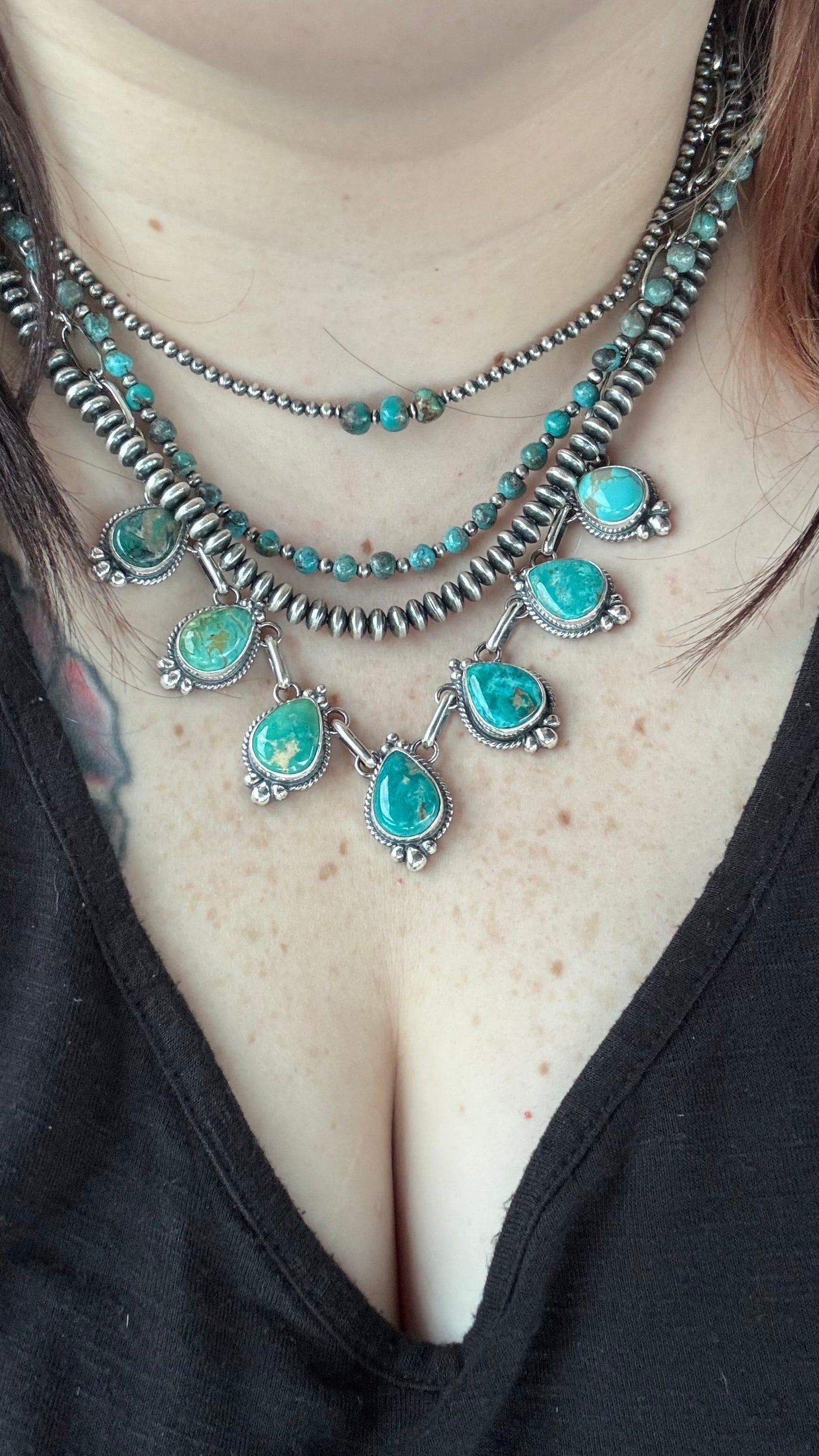 Royston & Silver Beads