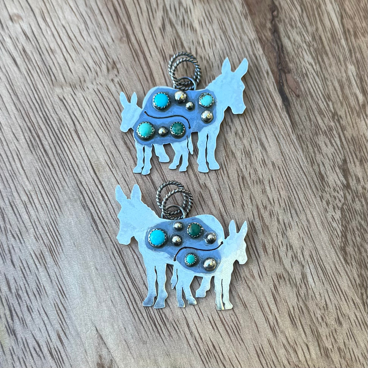 Large Mommy & Baby Donkey Pendant