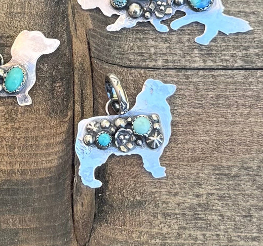 Small Mixed Mine Australian Shepherd Pendant