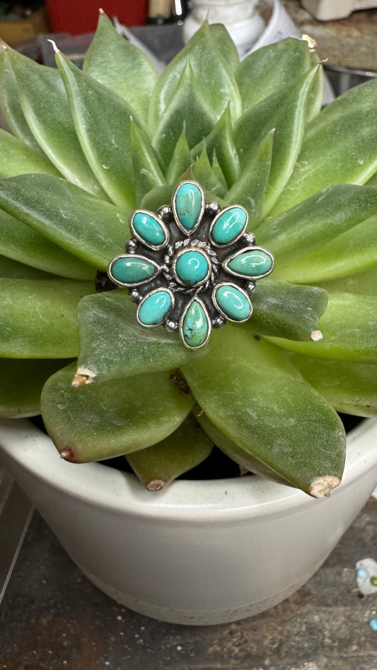 Turquoise Cluster Ring