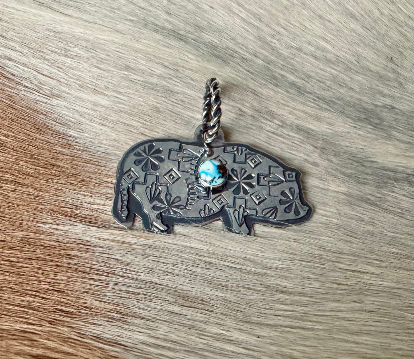 Farm Animal Pendant (with turquoise)