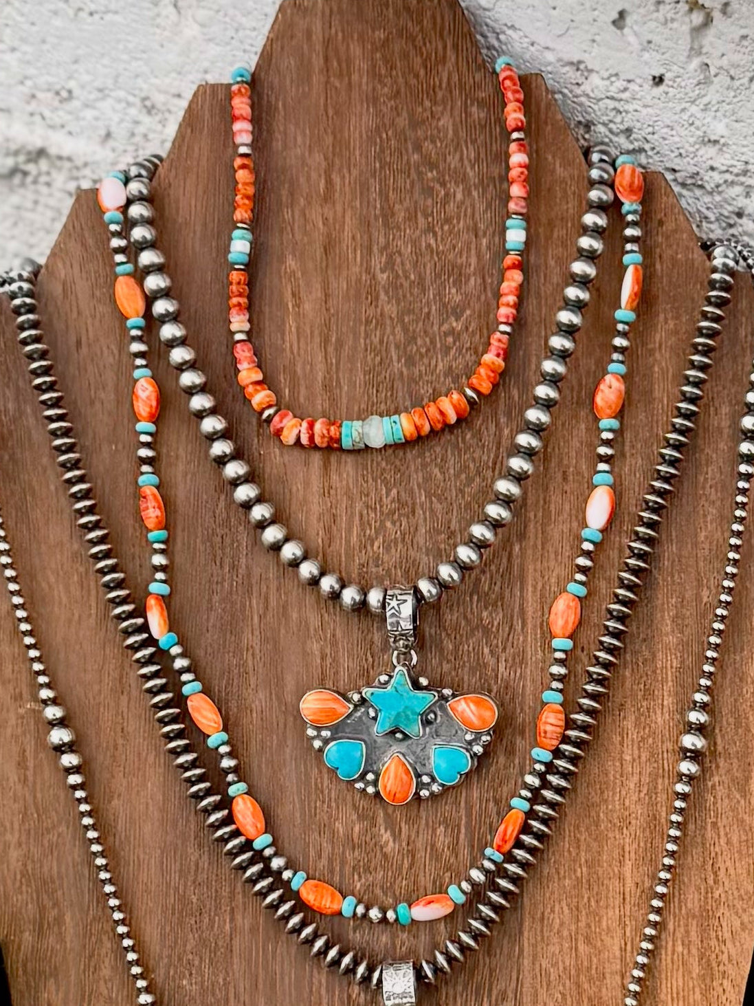 Orange Spiny & Kingman Star (PENDANT ONLY)