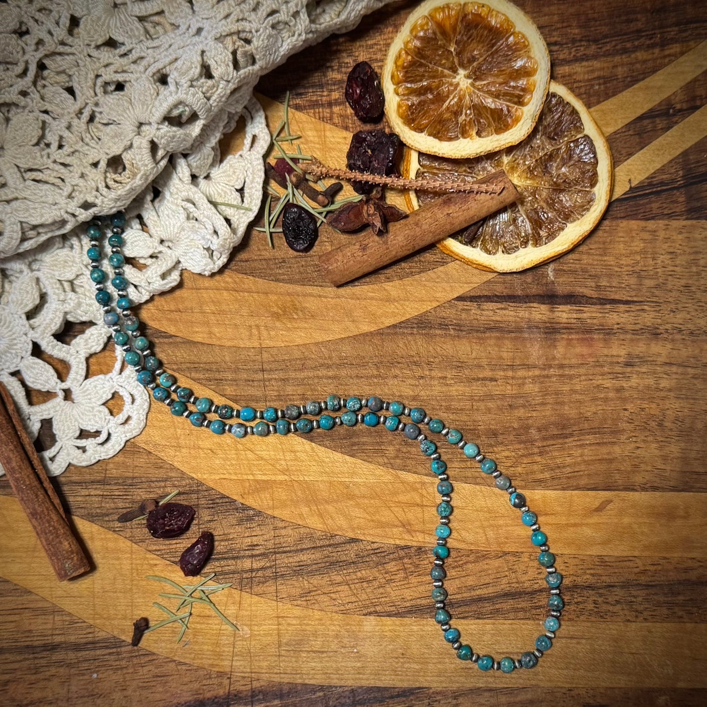 Royston & Silver Beads