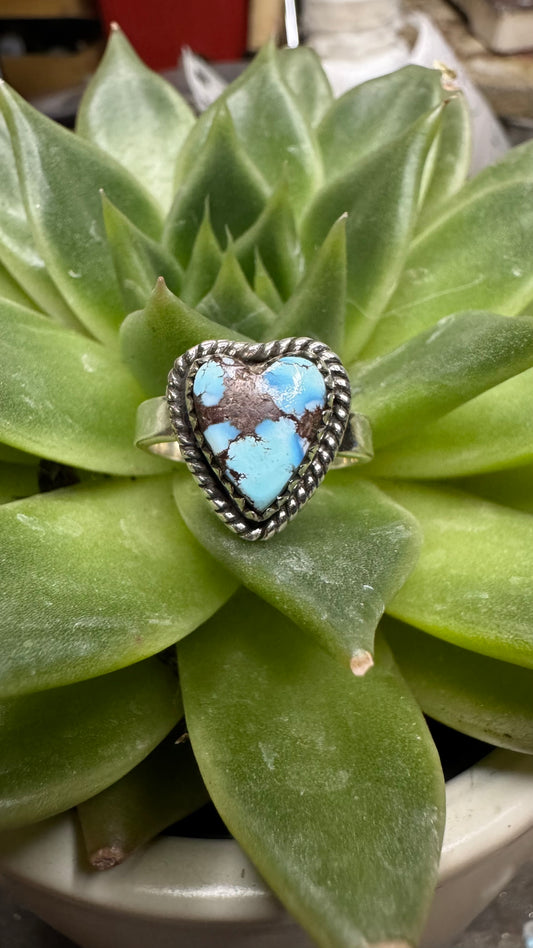 Adjustable Golden Hills Heart Ring