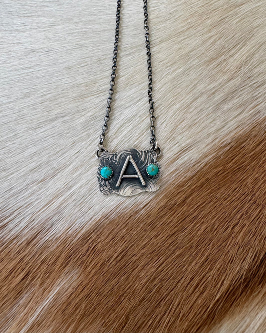 Med HCR Buckle Initial Necklace (MTO)