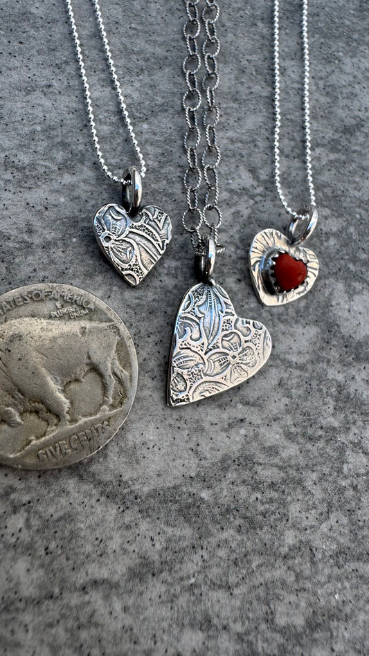 Darling Dearest Coral Heart Pendant